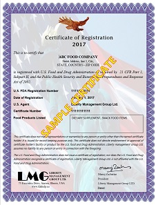 FDA Certificate